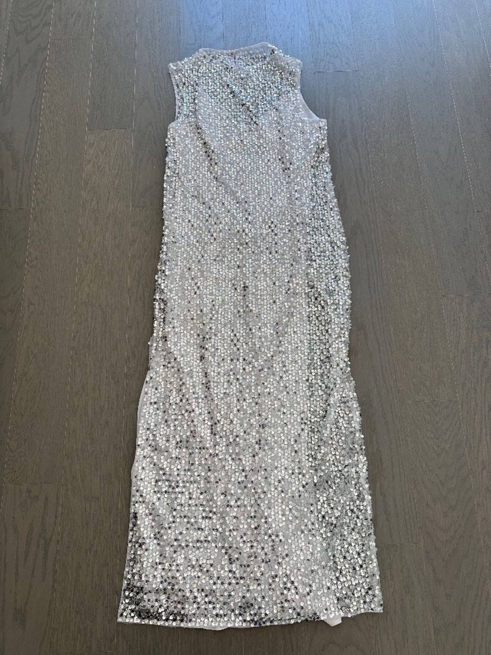 Shona Joy Silver Sequin Maxi Dress - Picture 2 of 9